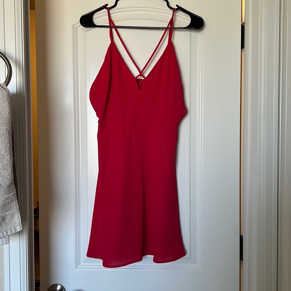 Short red dress